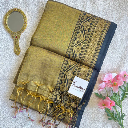 Muralika Pure Elegance Handloom Tissue Saree with Border - Muralika the label