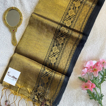 Muralika Pure Elegance Handloom Tissue Saree with Border - Muralika the label