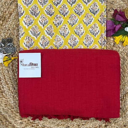 Muralika Red Handloom Saree