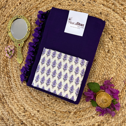 Muralika Purple Handloom Saree