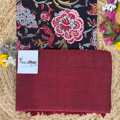 Muralika Light Maroon Handloom Saree