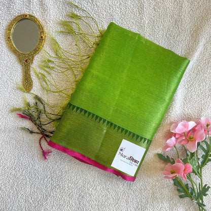 Muralika Pure Elegance Handloom Border Tissue Saree - Muralika the label