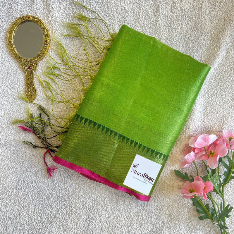 Muralika Pure Elegance Handloom Border Tissue Saree - Muralika the label