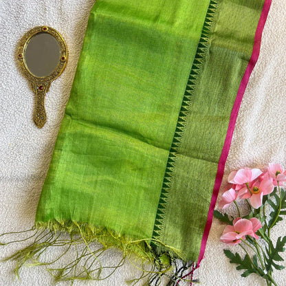 Muralika Pure Elegance Handloom Border Tissue Saree - Muralika the label