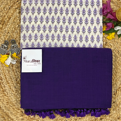 Muralika Purple Handloom Saree