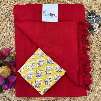 Muralika Red Handloom Saree