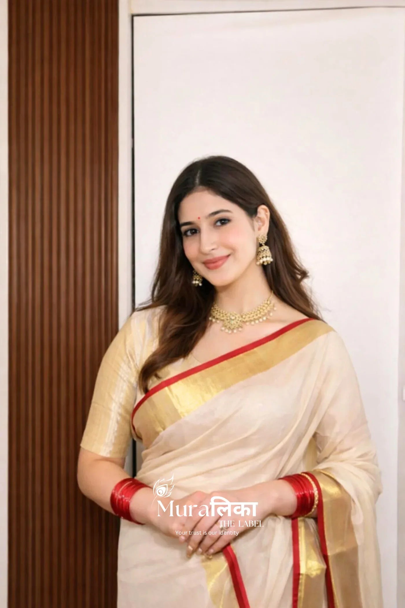 Kaamini Mulmul Cotton Saree - Muralika the label