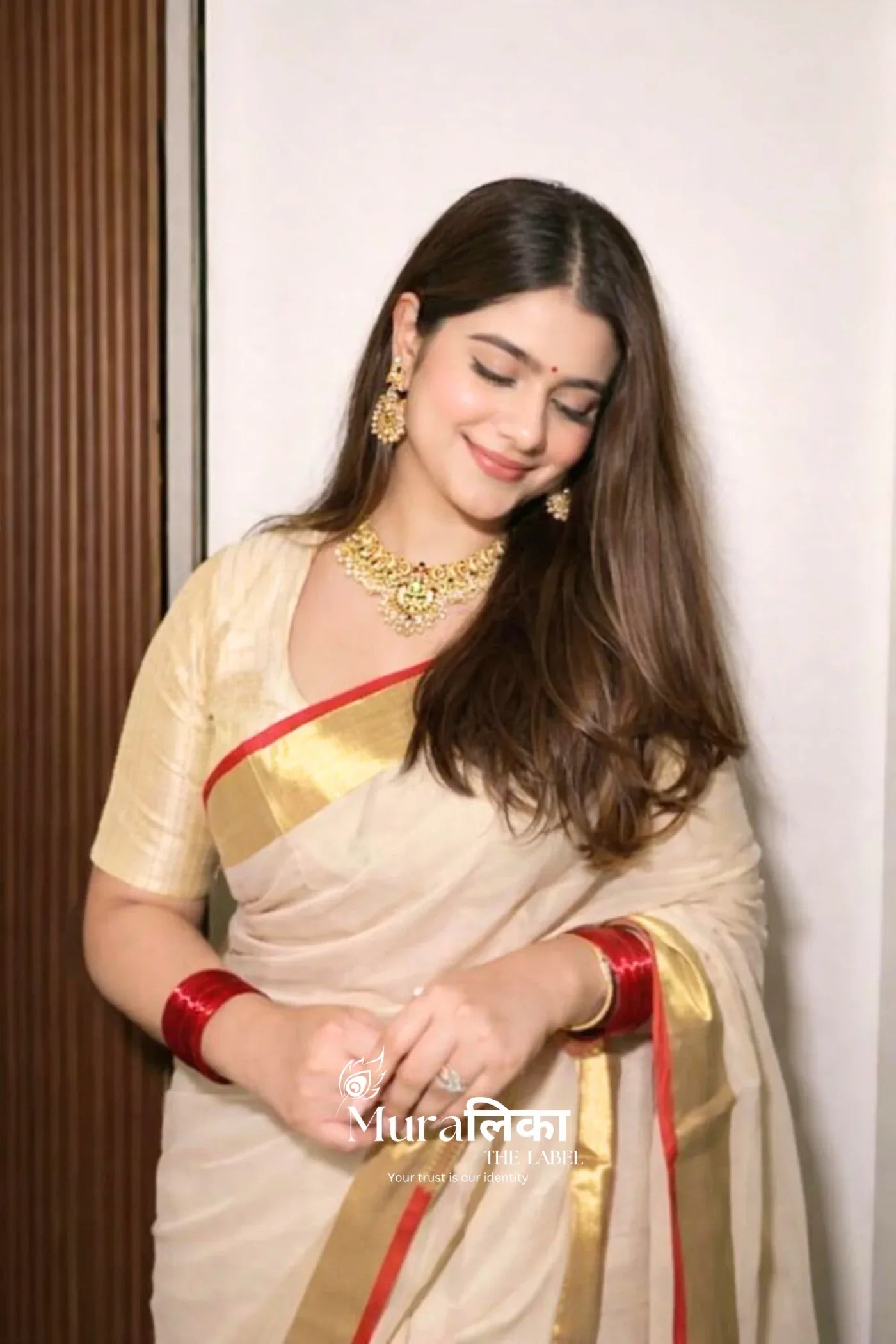 Kaamini Mulmul Cotton Saree - Muralika the label