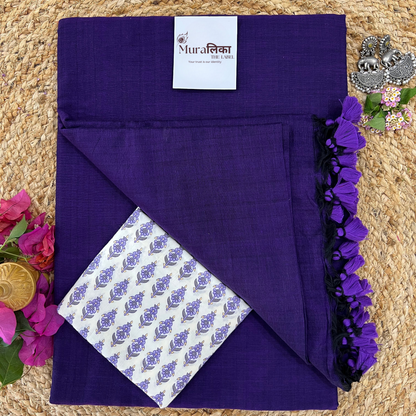 Muralika Purple Handloom Saree
