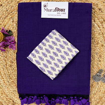 Muralika Purple Handloom Saree