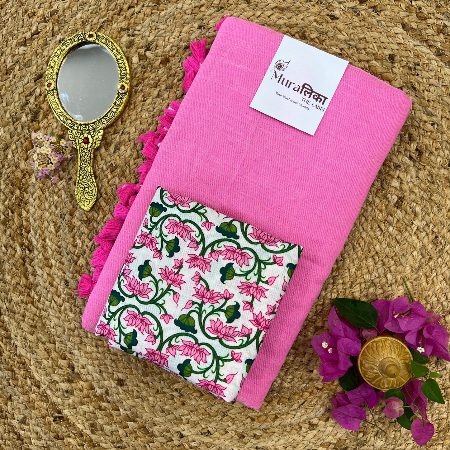 Muralika Pink Handloom Saree