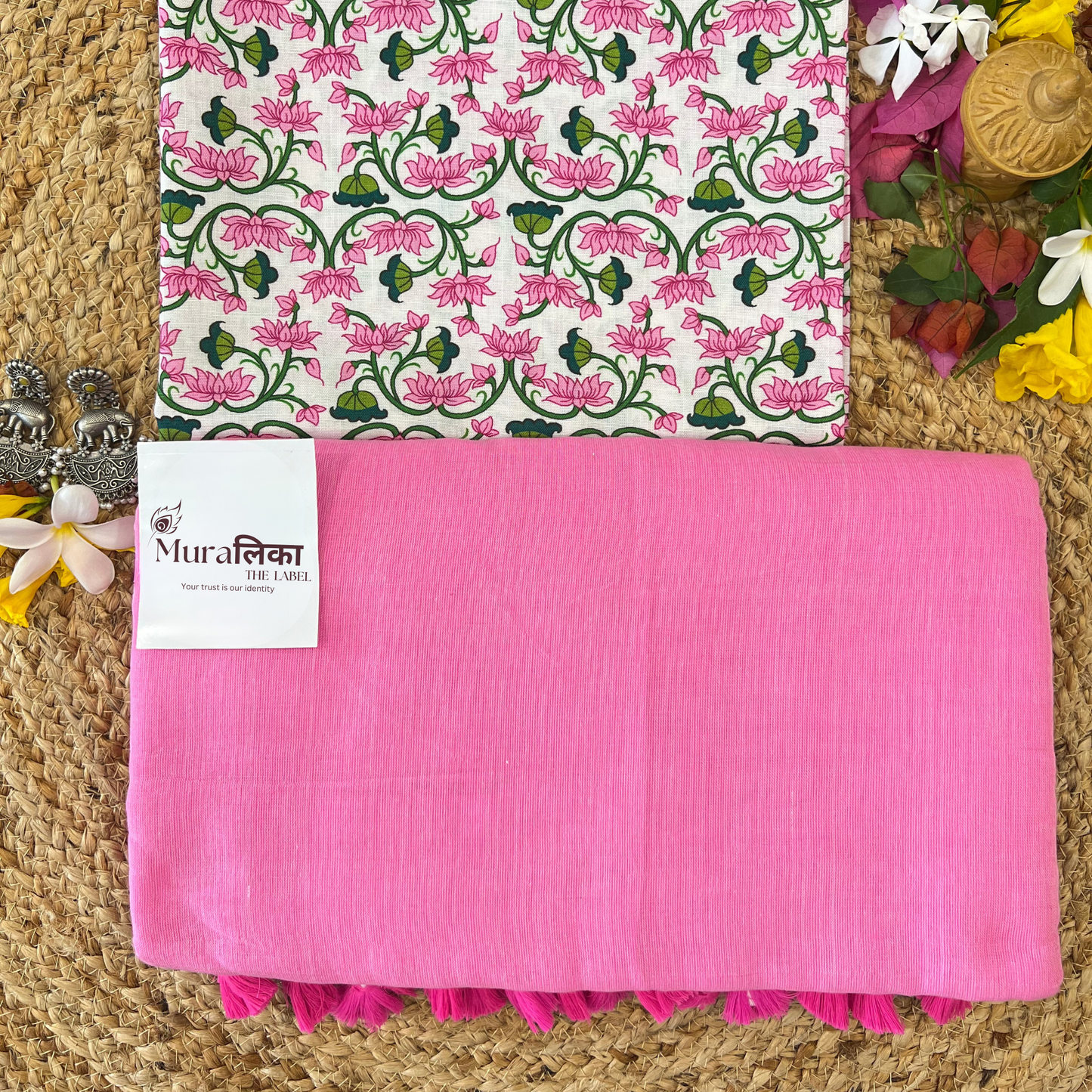 Muralika Pink Handloom Saree