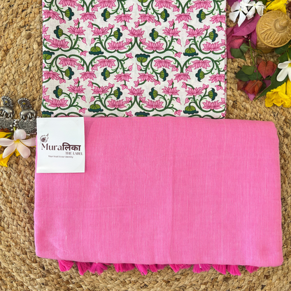 Muralika Pink Handloom Saree