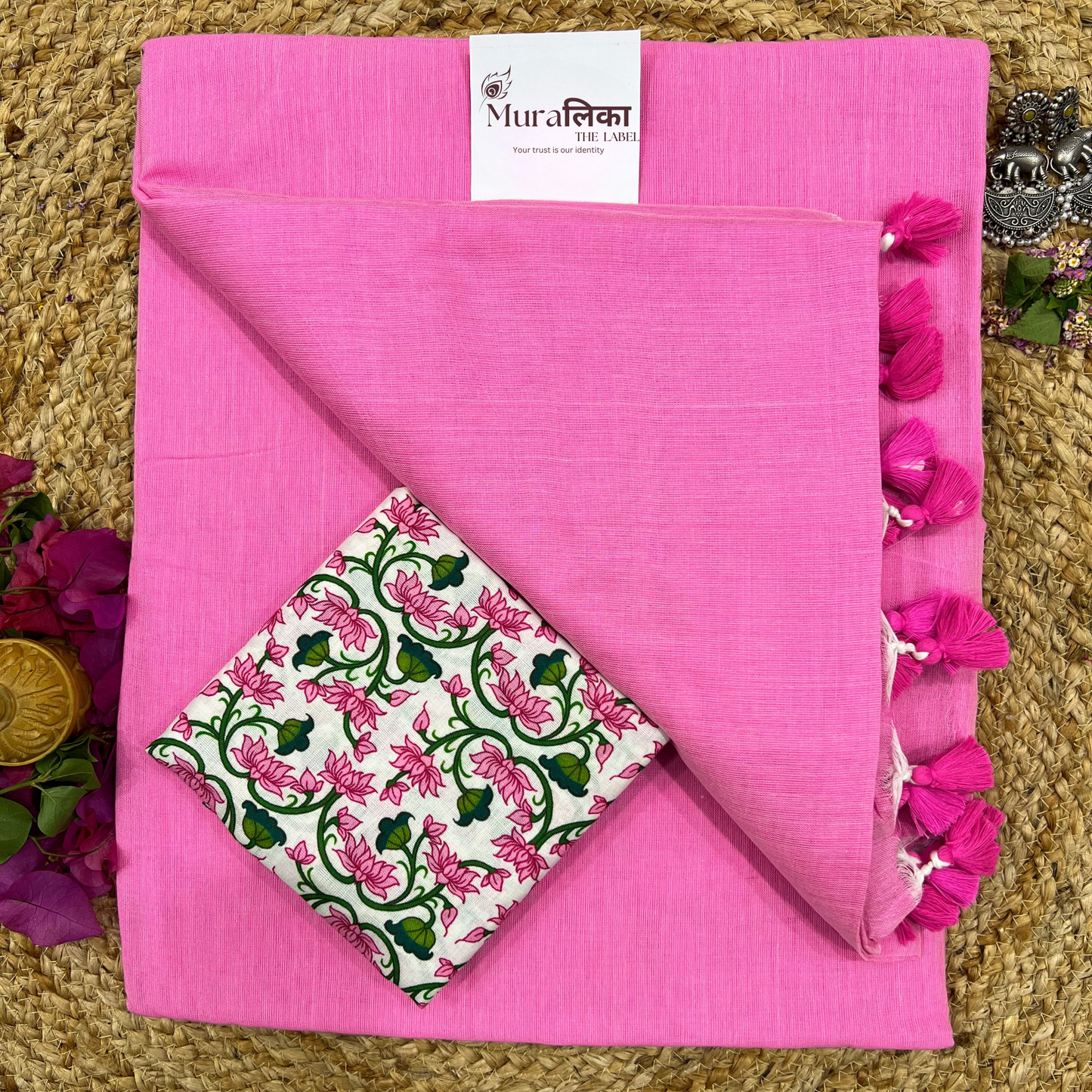 Muralika Pink Handloom Saree