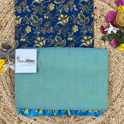 Muralika Pistachio Green Handloom Saree