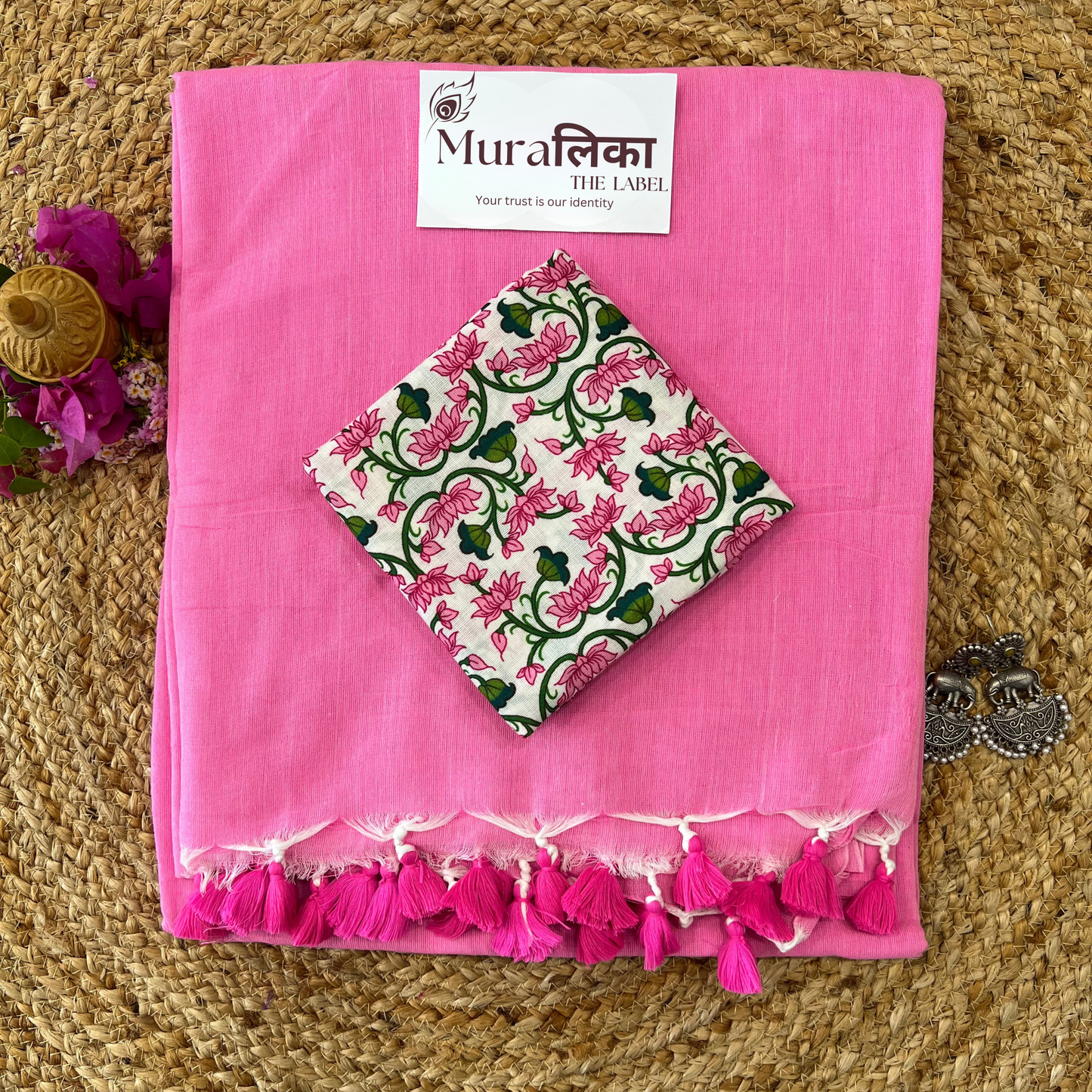 Muralika Pink Handloom Saree