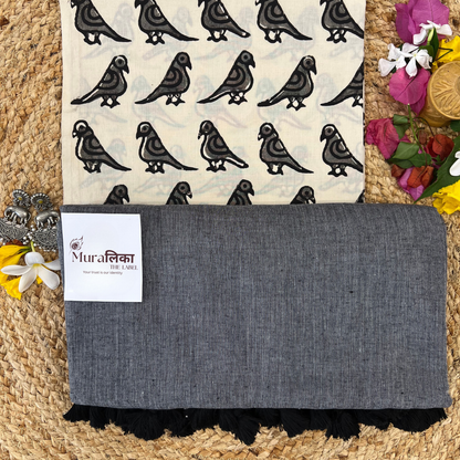 Muralika Grey Handloom Saree