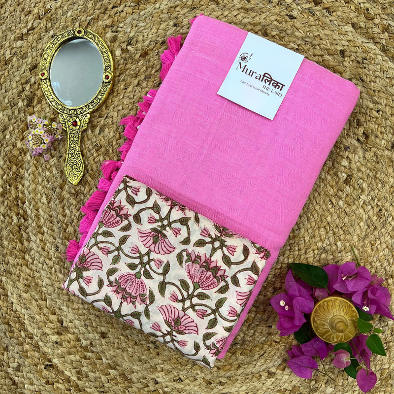 Muralika Pink Handloom Saree - Muralika the label