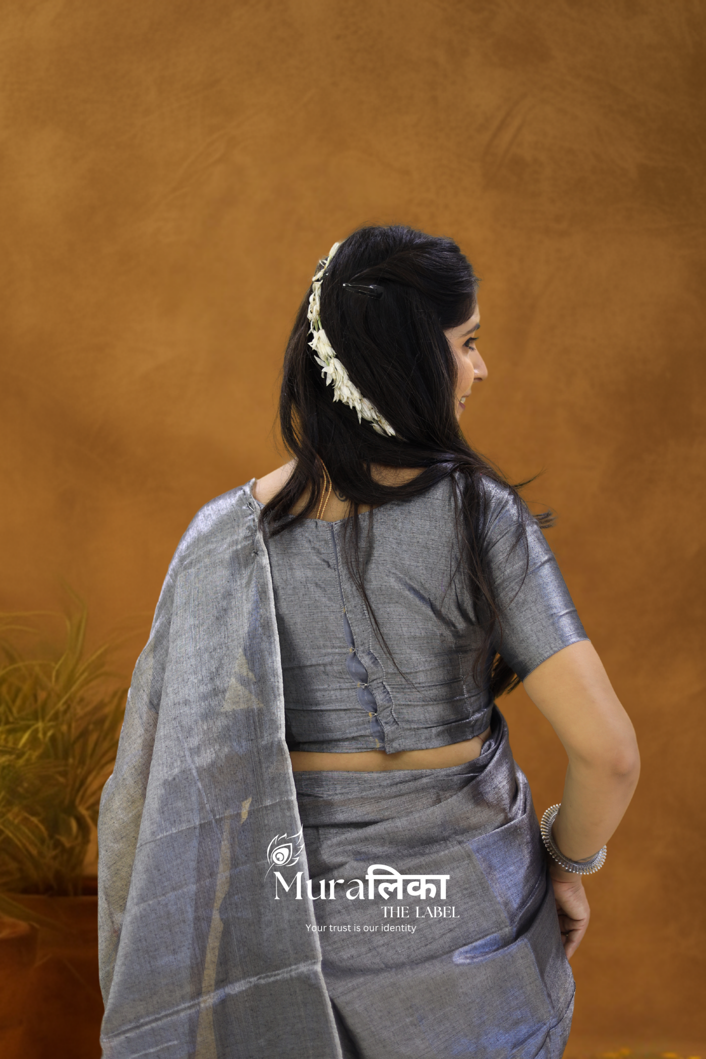 Muralika Pure Elegance  Half n Half Handloom Tissue Saree