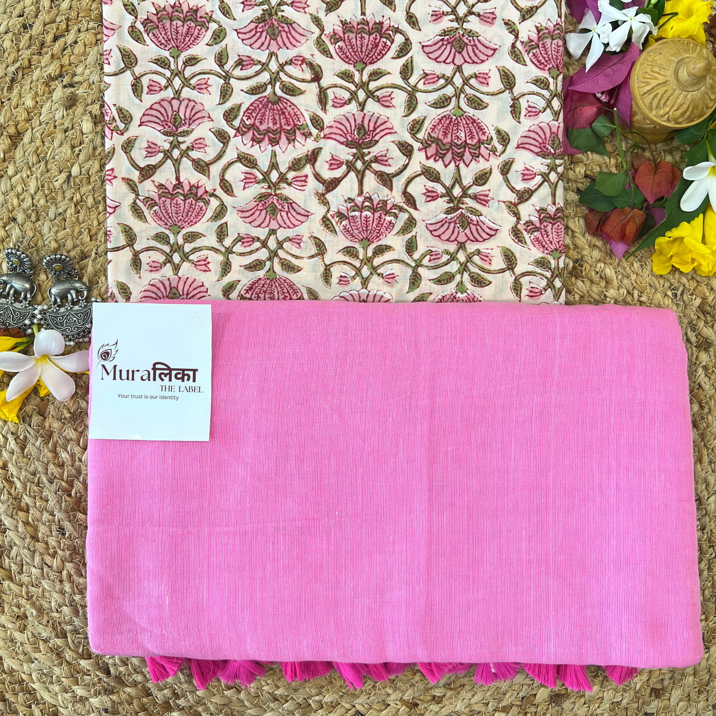 Muralika Pink Handloom Saree