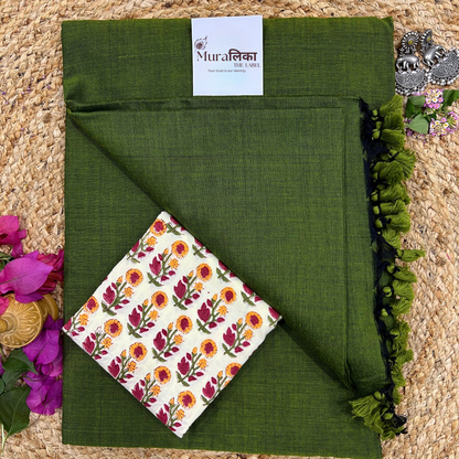 Muralika Mehendi Green Handloom Saree