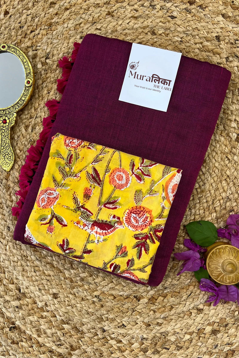Muralika Light Magenta Handloom Saree - Muralika the label