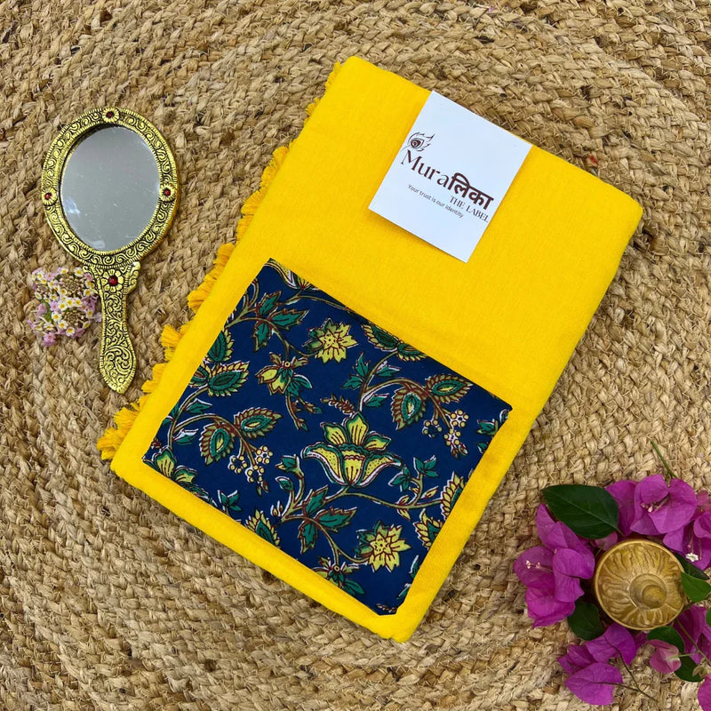 Muralika Yellow Handloom Saree - Muralika the label