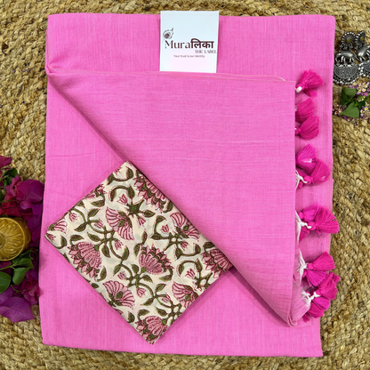 Muralika Pink Handloom Saree