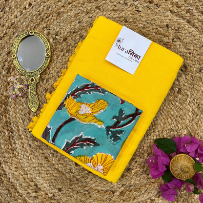 Muralika Yellow Handloom Saree