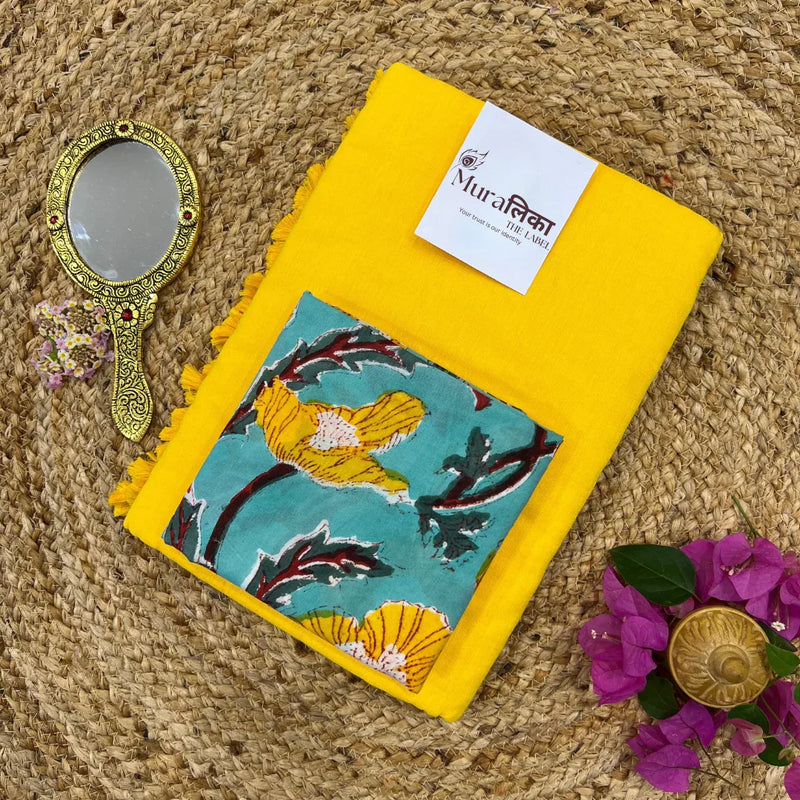 Muralika Yellow Handloom Saree - Muralika the label