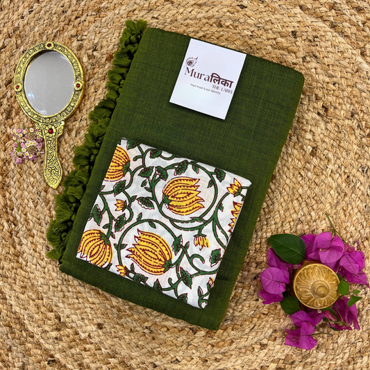 Muralika Mehendi Green Handloom Saree