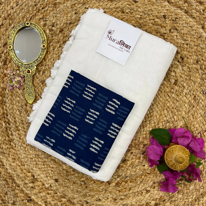 Muralika White Handloom Saree - Muralika the label