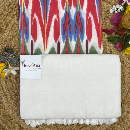 Muralika White Handloom Saree