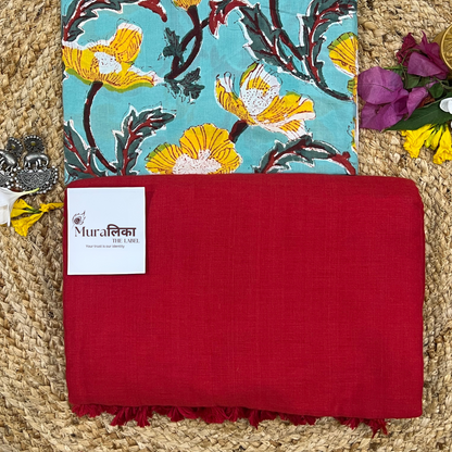 Muralika Red Handloom Saree