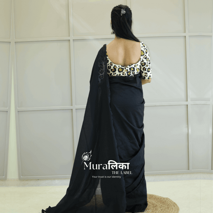 Muralika Black Handloom Saree
