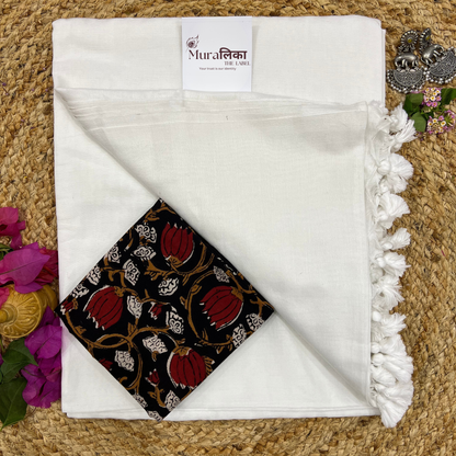 Muralika White Handloom Saree