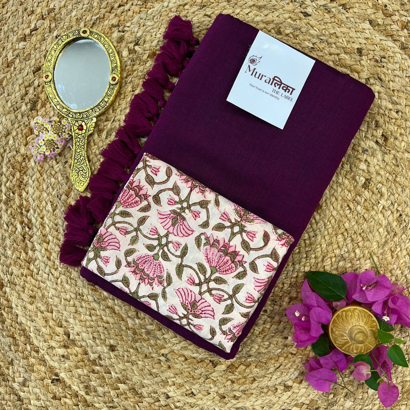 Muralika Magenta Handloom Saree - Muralika the label