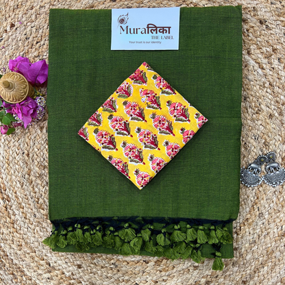 Muralika Mehendi Green Handloom Saree