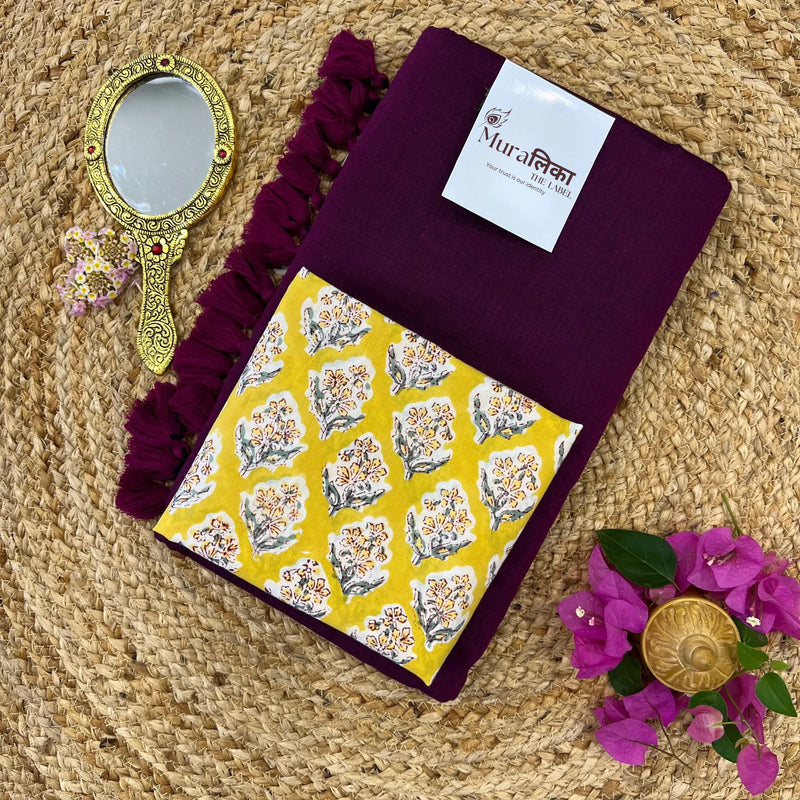 Muralika Magenta Handloom Saree - Muralika the label
