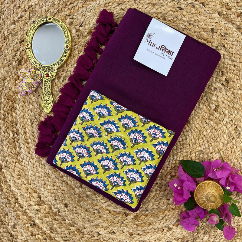 Muralika Magenta Handloom Saree - Muralika the label