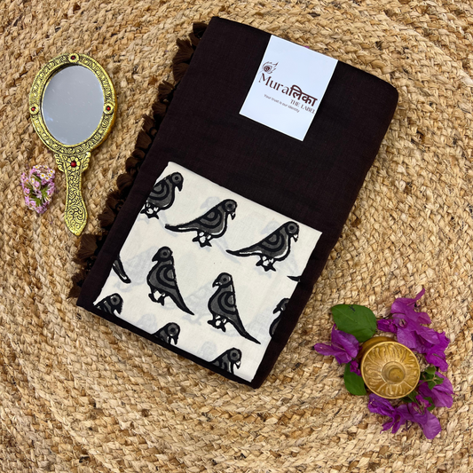 Muralika Coffee Brown Handloom Saree