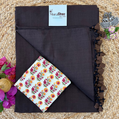 Muralika Coffee Brown Handloom Saree