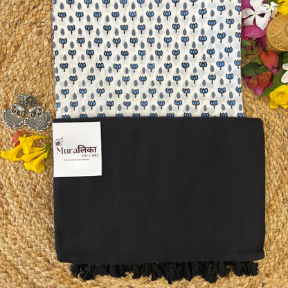 Muralika Black Handloom Saree