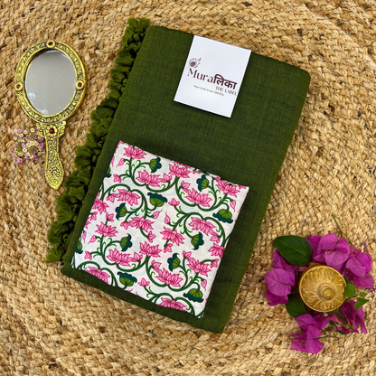 Muralika Mehendi Green Handloom Saree