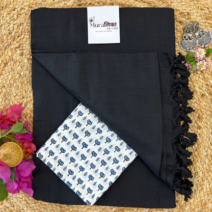 Muralika Black Handloom Saree