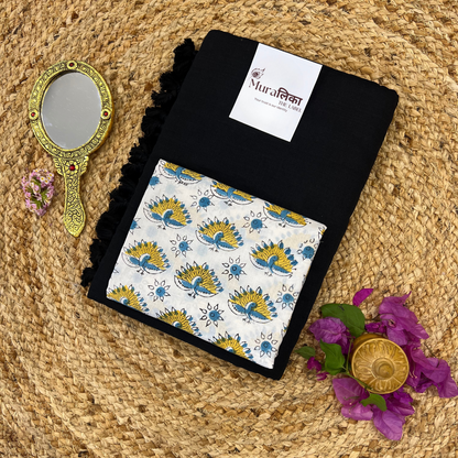 Muralika Black Handloom Saree