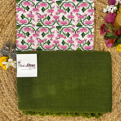 Muralika Mehendi Green Handloom Saree