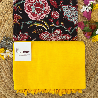 Muralika Yellow Handloom Saree