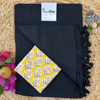 Muralika Black Handloom Saree