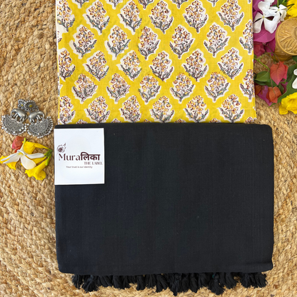 Muralika Black Handloom Saree